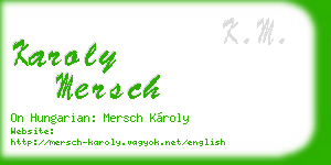 karoly mersch business card