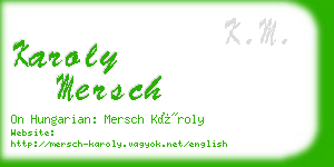 karoly mersch business card